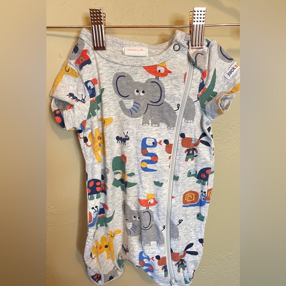Jack & milly animal print unisex onesie